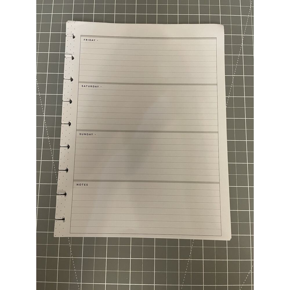 Happy Planner Classic Horizontal 52 Weeks Replacement Pages ~No Monthly’s